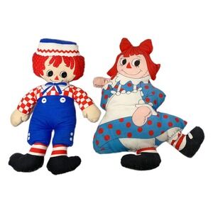 VINTAGE 18" RAGGEDY ANN & ANDY BOBBS-MERRILL Cut & Sew  PILLOW DOLL 1978